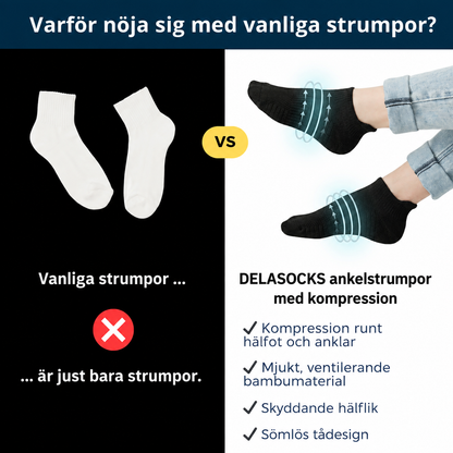 Ankelstrumpor i bambu med mild kompression