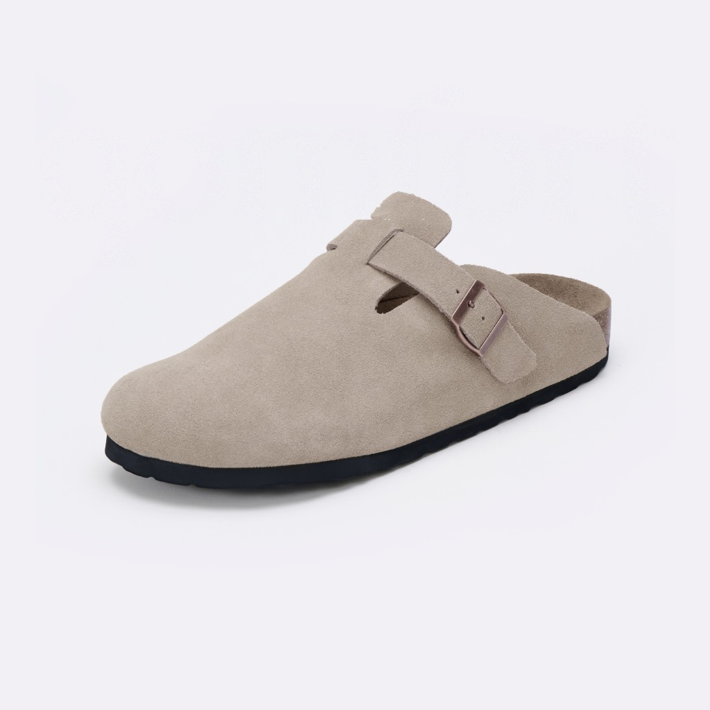 The Premium Suede Clog in Slate